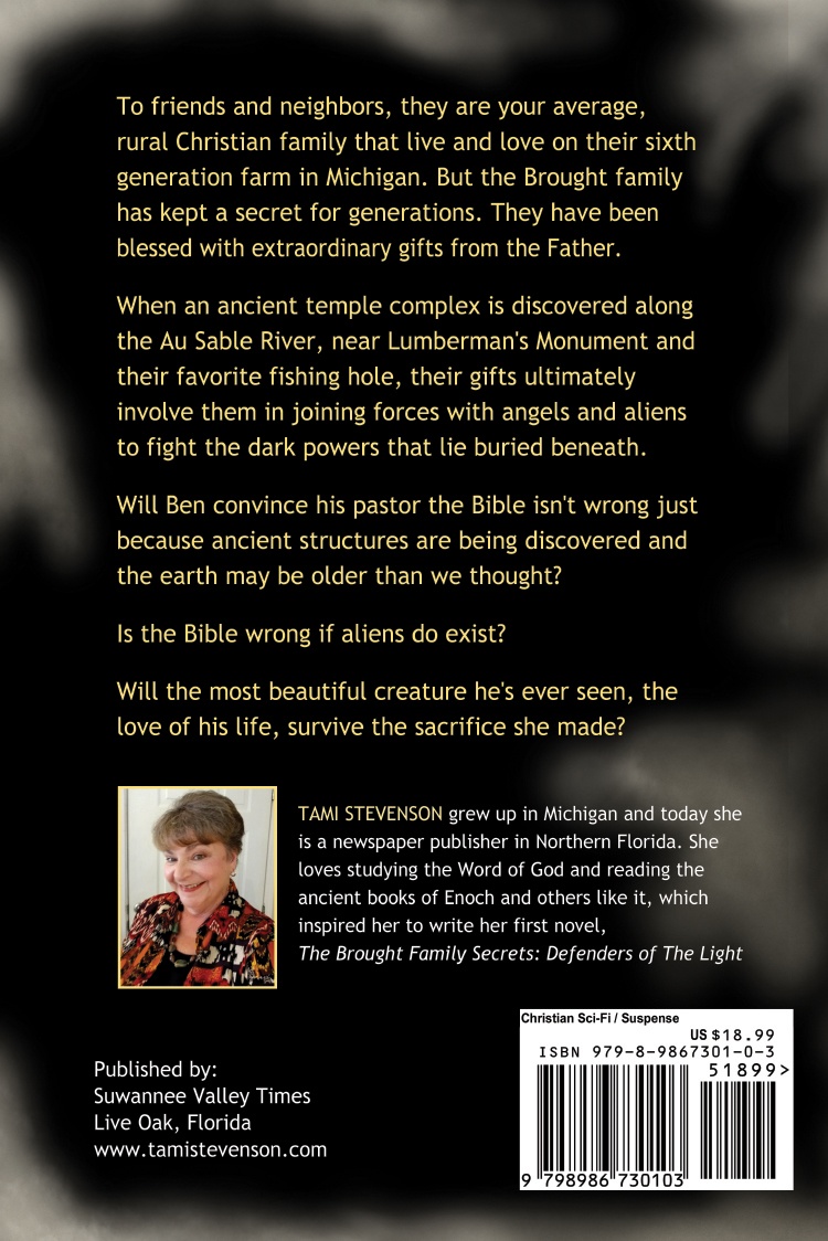 The Brought Family Secrets, back cover